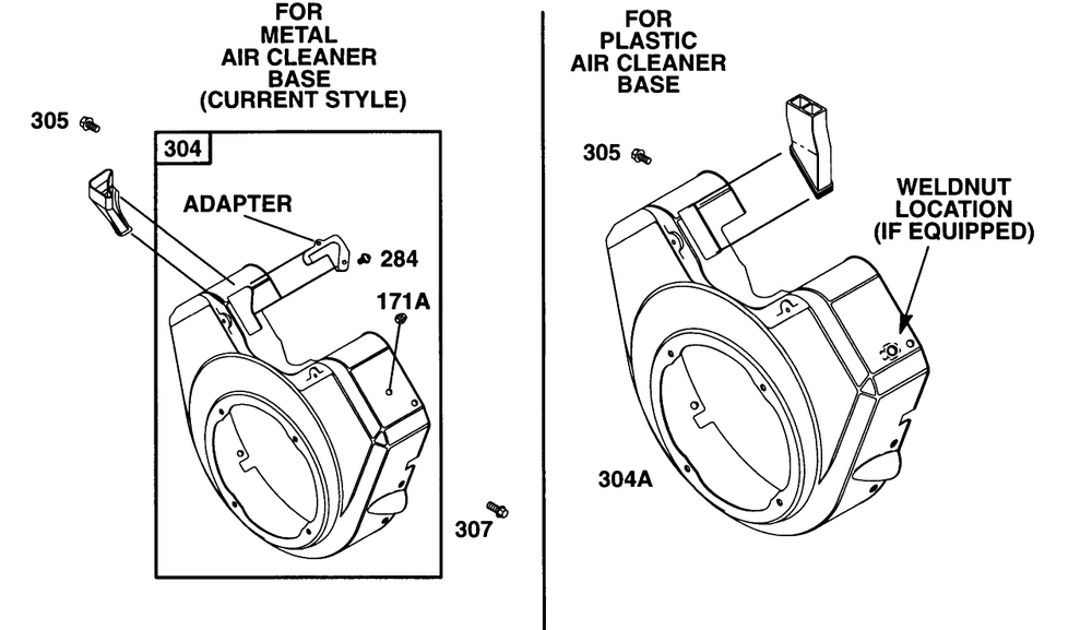 Blower Hsg Chart Diagram and Parts List for 290777-0033-XX  Briggs and Stratton Engine